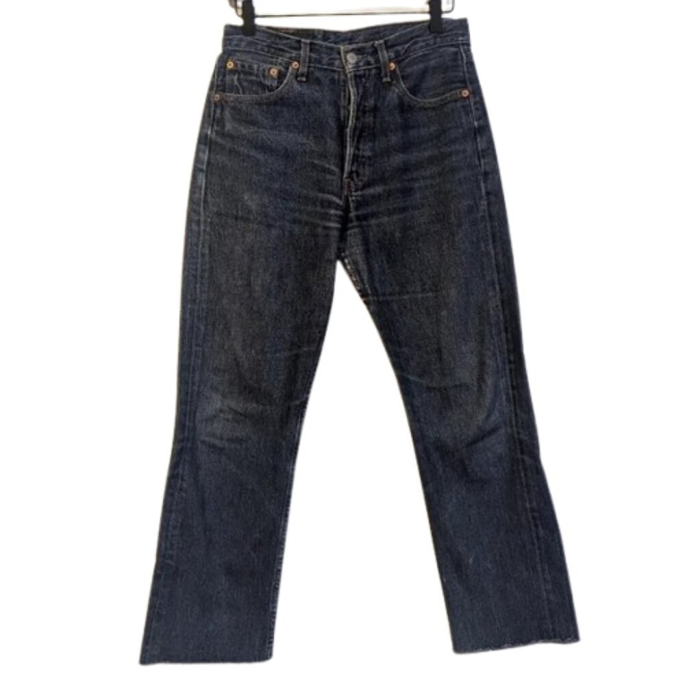 Levi's Straight Leg Button Fly Raw Hem Jeans Women's 29